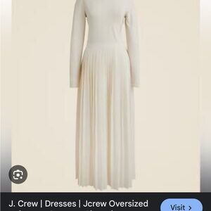 J. Crew Soft Cream Long Sleeve Dress